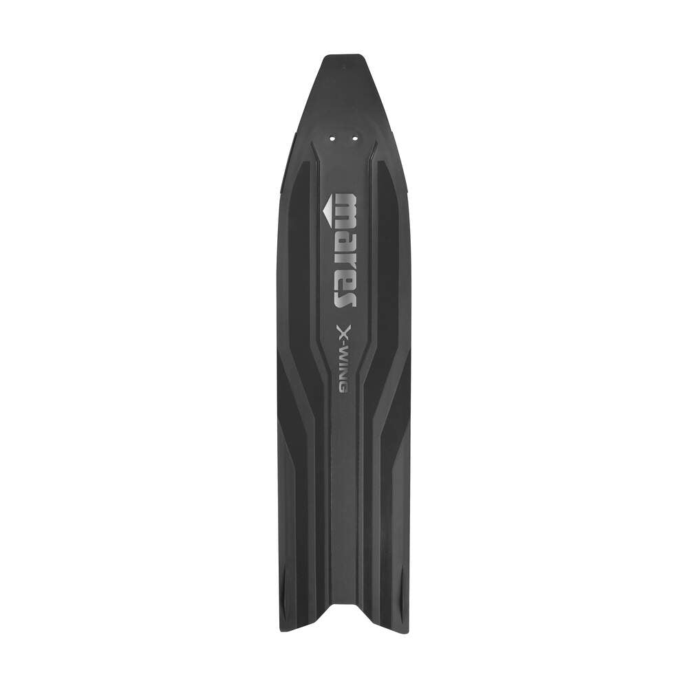 Black diving fin with the mares logo.