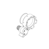 DIVESOFT - BOV manual add valve (MAV) — right, exhale, oxygen (38.1 (1 1/2