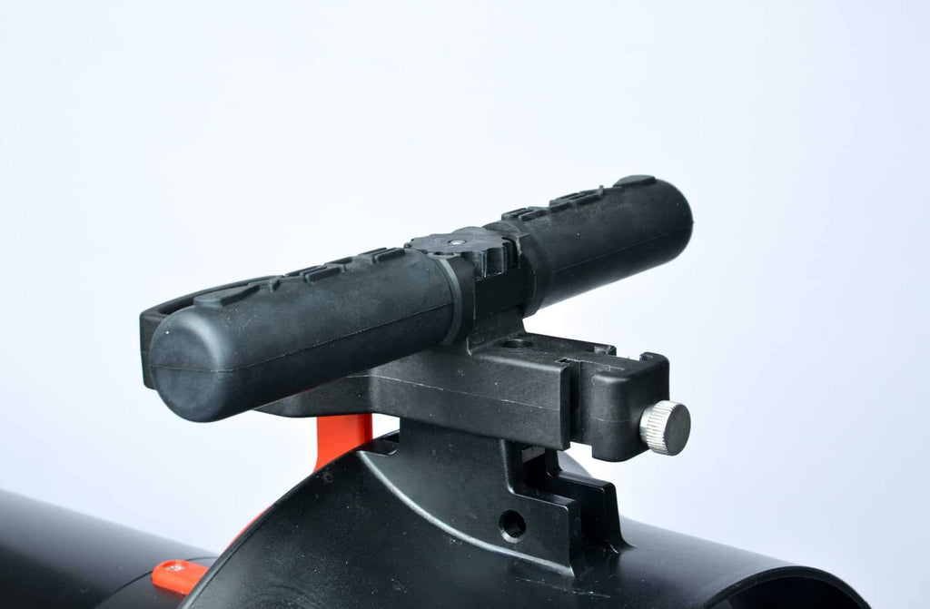 Black telescope handle and mount.