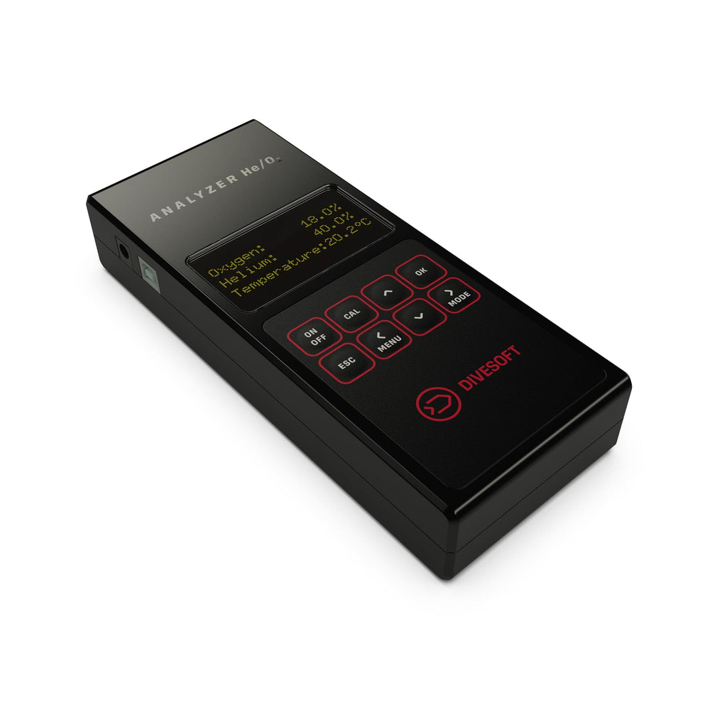 Black analyzer with screen and buttons.