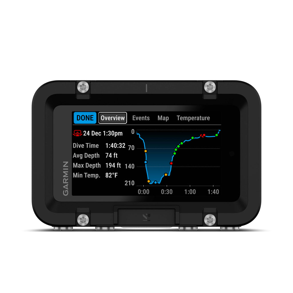 front view of dynamic depth chart dive computer available at paragon dive