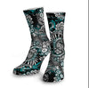 Spacefish Army - Electric Blue Octofloral Dive Socks